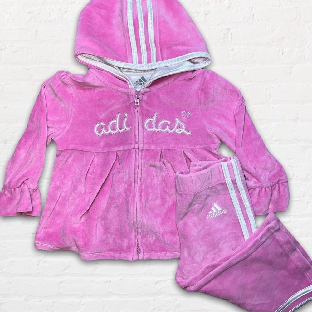 Adidas Velour Tracksuit Set
